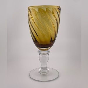 Vintage, Amber Gold, Optic Tall Glass